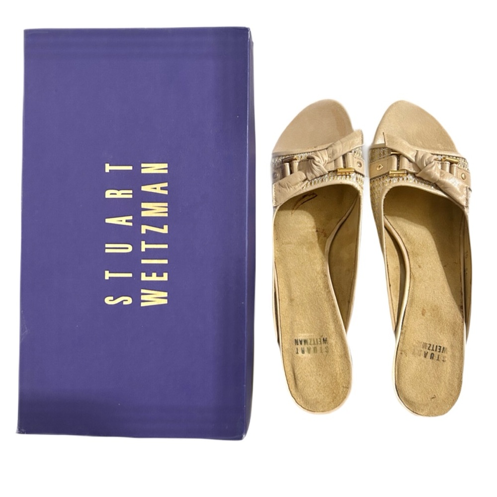 Stuart Weitzman Neutral Bow Heels